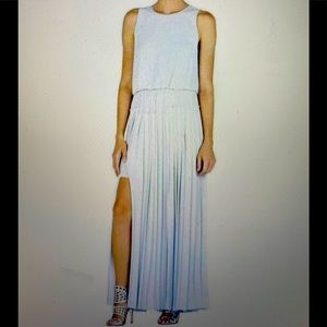BCBGMAXAZRIA Jenine High Split Pleated Skirt Maxi Dress XS